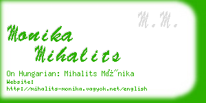 monika mihalits business card